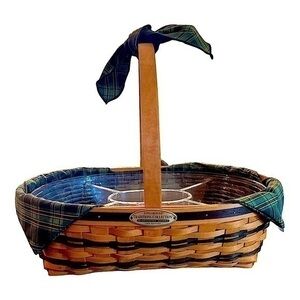 Longaberger Hospitality Basket 1998 Edition Liner, Plastic Protector, Divider.